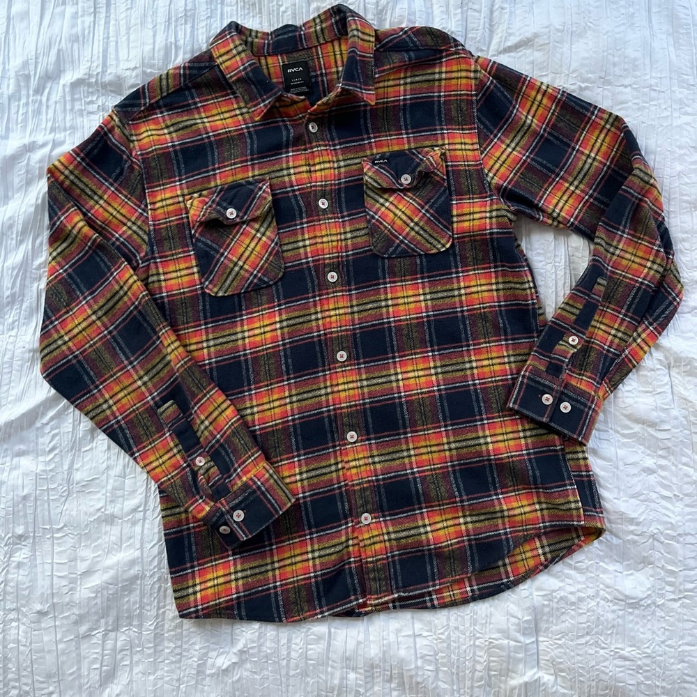 RVCA Flannel Lightly Worn Size Large